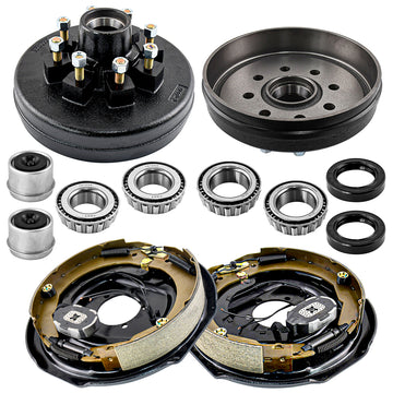 12" Electric Trailer Brake Kit 8-6.5" Hub Drum for 7000lbs Axle